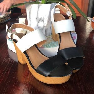 Aldo angle strap pump heels